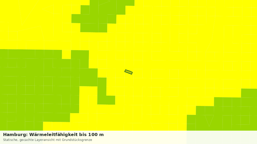 Statische Kartenansicht: Hamburg: Wärmeleitfähigkeit bis 100 m