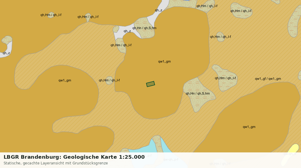 Statische Kartenansicht: LBGR Brandenburg: Geologische Karte 1:25.000