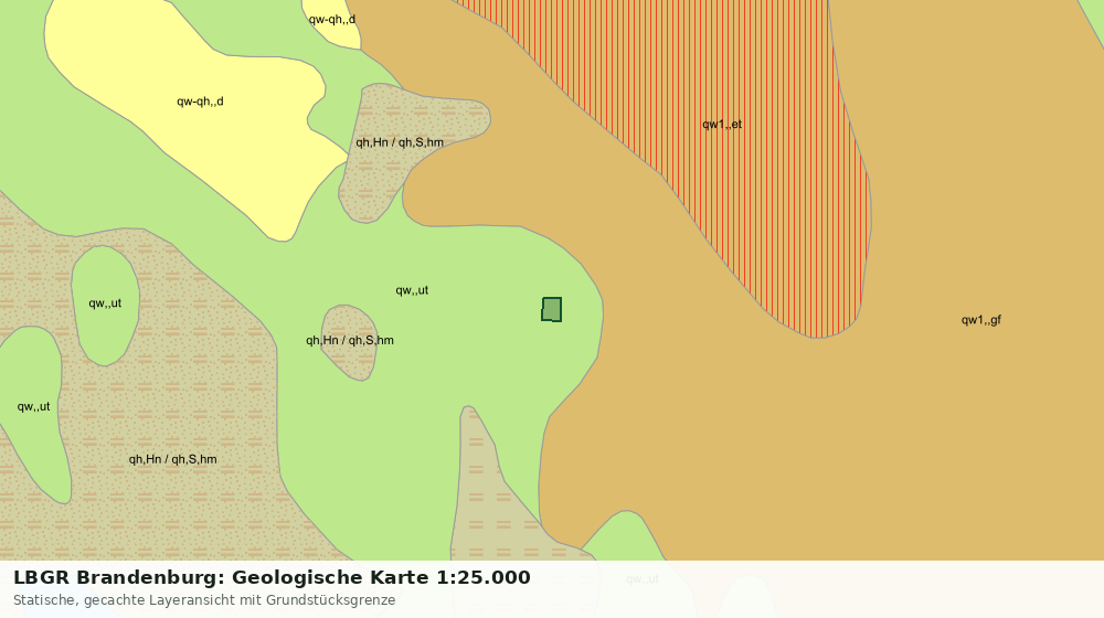 Statische Kartenansicht: LBGR Brandenburg: Geologische Karte 1:25.000
