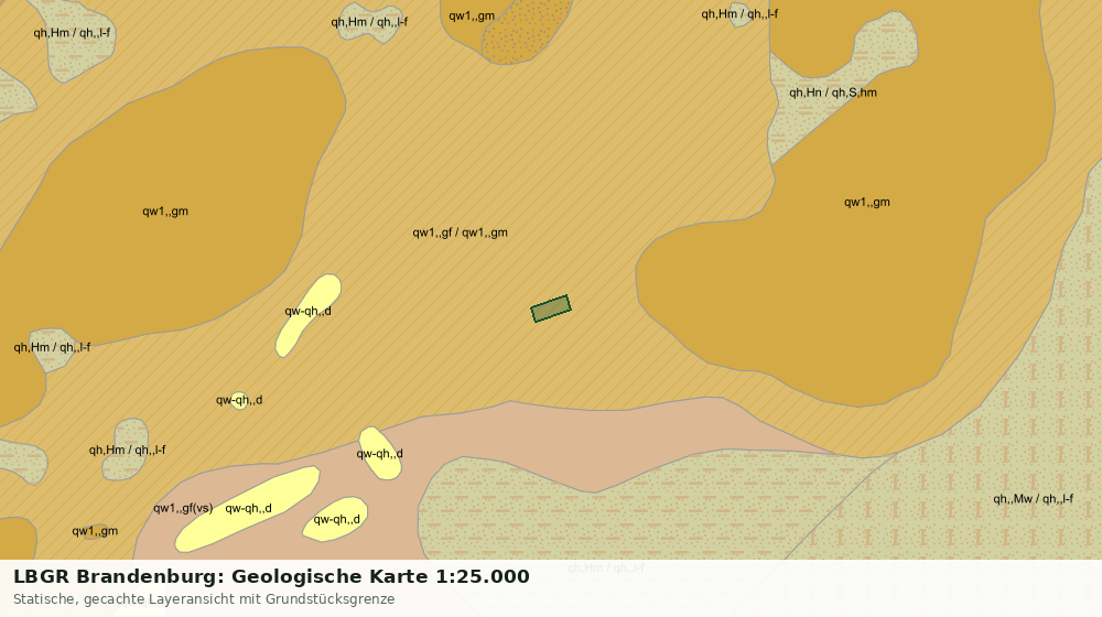 Statische Kartenansicht: LBGR Brandenburg: Geologische Karte 1:25.000