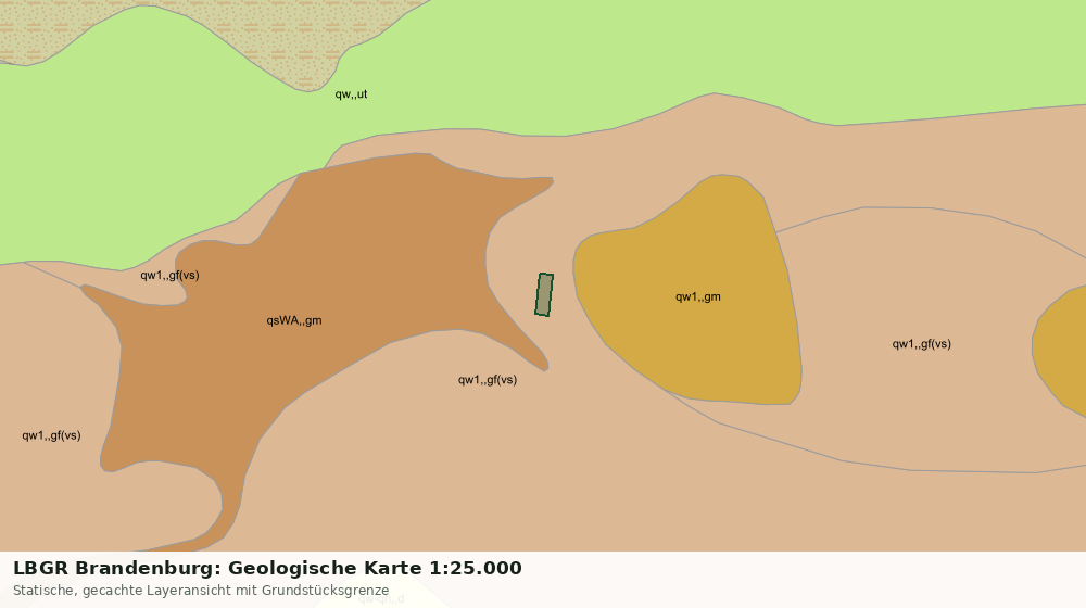 Statische Kartenansicht: LBGR Brandenburg: Geologische Karte 1:25.000