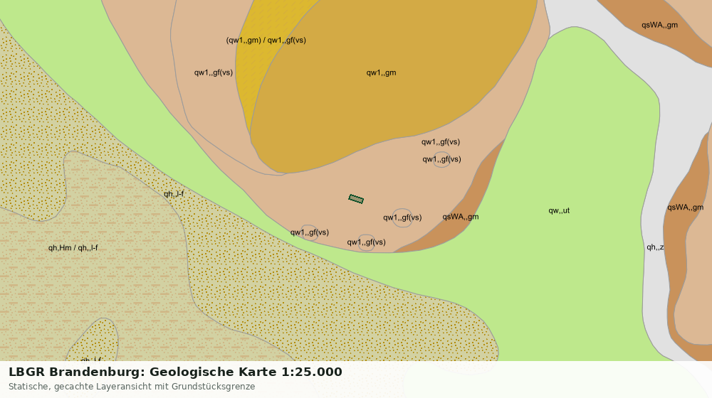 Statische Kartenansicht: LBGR Brandenburg: Geologische Karte 1:25.000