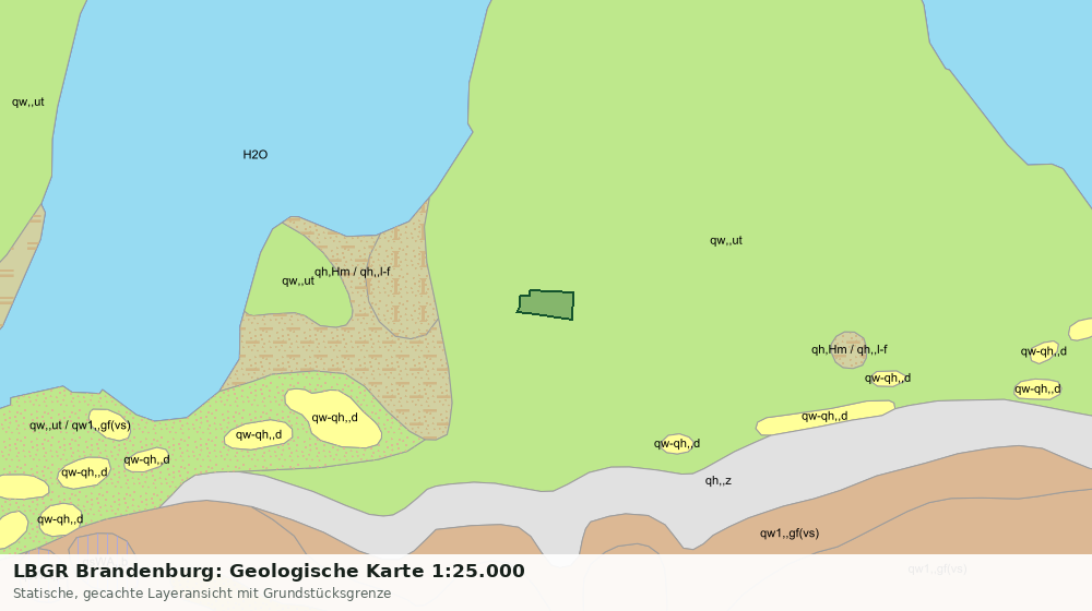 Statische Kartenansicht: LBGR Brandenburg: Geologische Karte 1:25.000