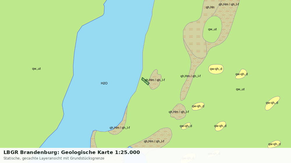 Statische Kartenansicht: LBGR Brandenburg: Geologische Karte 1:25.000
