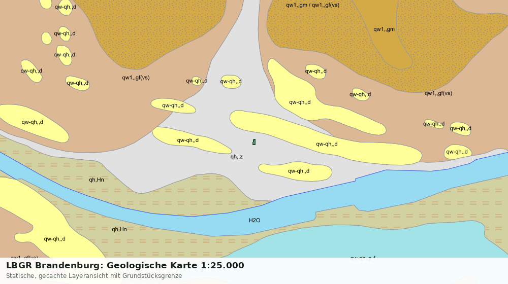 Statische Kartenansicht: LBGR Brandenburg: Geologische Karte 1:25.000
