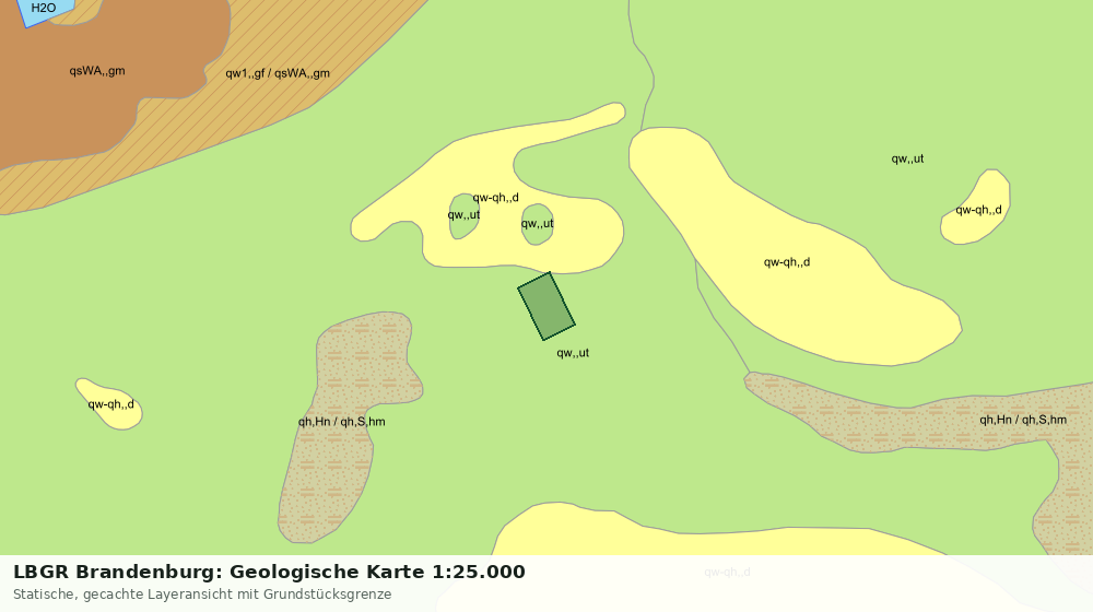Statische Kartenansicht: LBGR Brandenburg: Geologische Karte 1:25.000