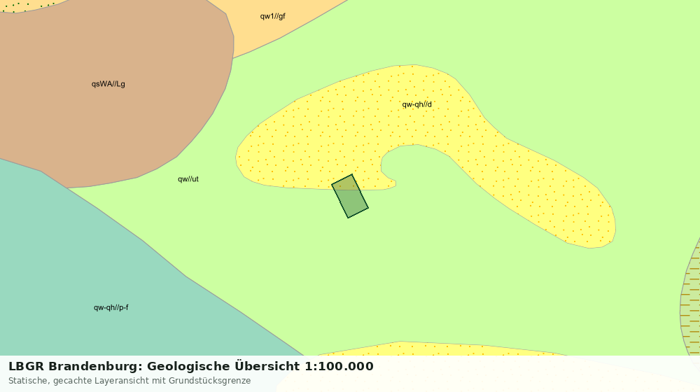 Statische Kartenansicht: LBGR Brandenburg: Geologische Übersicht 1:100.000