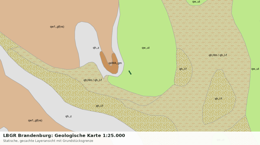 Statische Kartenansicht: LBGR Brandenburg: Geologische Karte 1:25.000