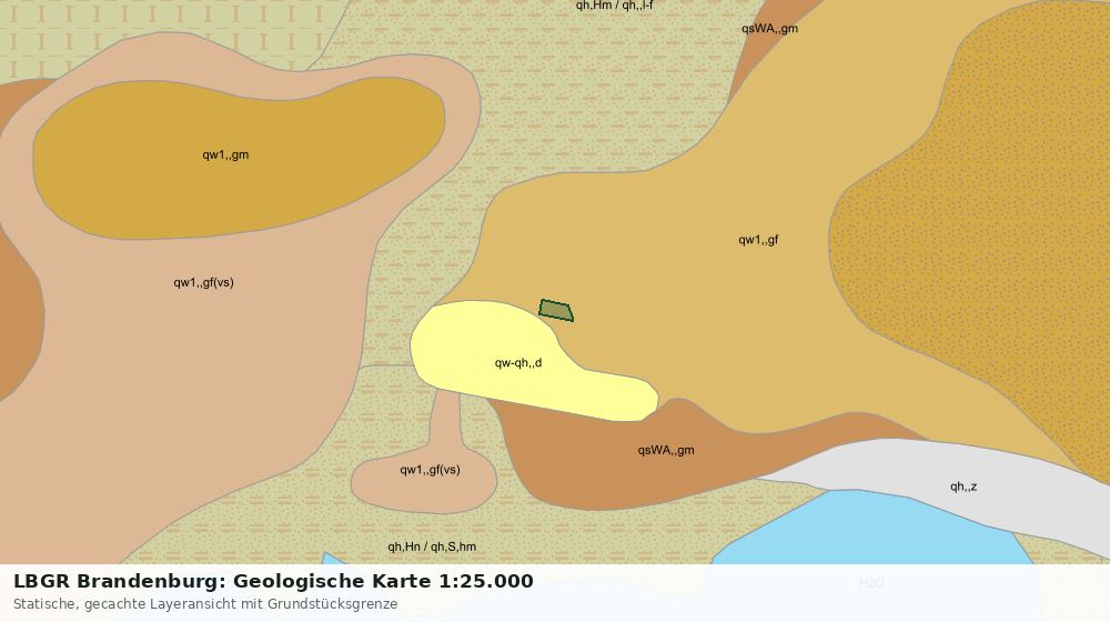 Statische Kartenansicht: LBGR Brandenburg: Geologische Karte 1:25.000