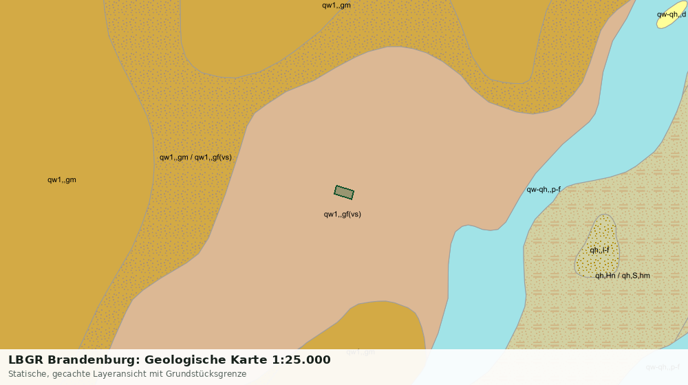 Statische Kartenansicht: LBGR Brandenburg: Geologische Karte 1:25.000