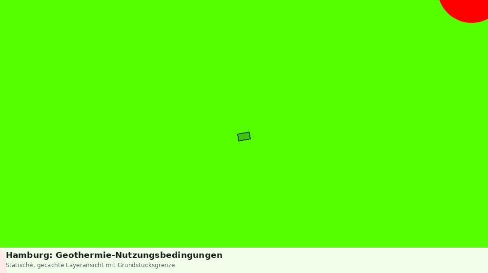 Statische Kartenansicht: Hamburg: Geothermie-Nutzungsbedingungen