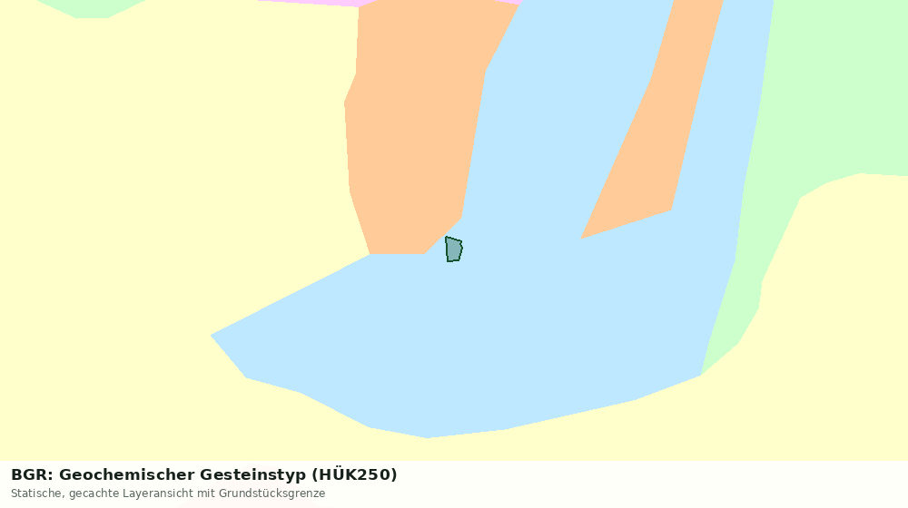 Statische Kartenansicht: BGR: Geochemischer Gesteinstyp (HÜK250)