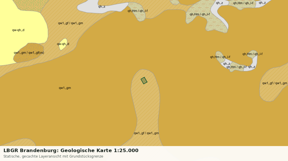 Statische Kartenansicht: LBGR Brandenburg: Geologische Karte 1:25.000