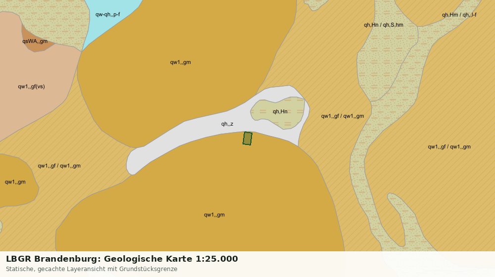 Statische Kartenansicht: LBGR Brandenburg: Geologische Karte 1:25.000