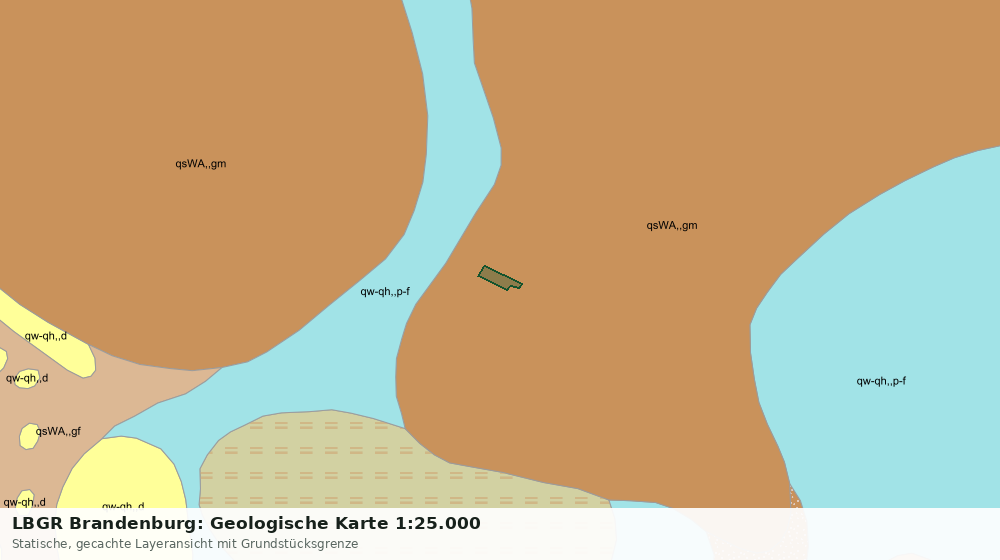 Statische Kartenansicht: LBGR Brandenburg: Geologische Karte 1:25.000