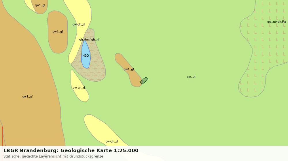Statische Kartenansicht: LBGR Brandenburg: Geologische Karte 1:25.000
