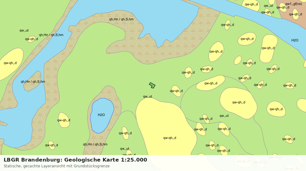 Statische Kartenansicht: LBGR Brandenburg: Geologische Karte 1:25.000