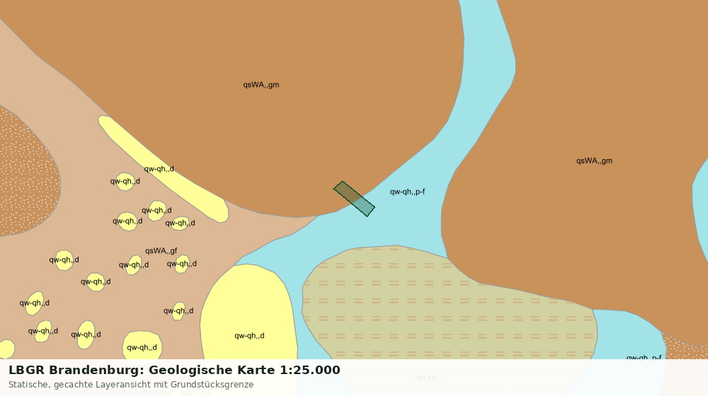 Statische Kartenansicht: LBGR Brandenburg: Geologische Karte 1:25.000