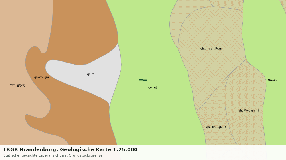 Statische Kartenansicht: LBGR Brandenburg: Geologische Karte 1:25.000
