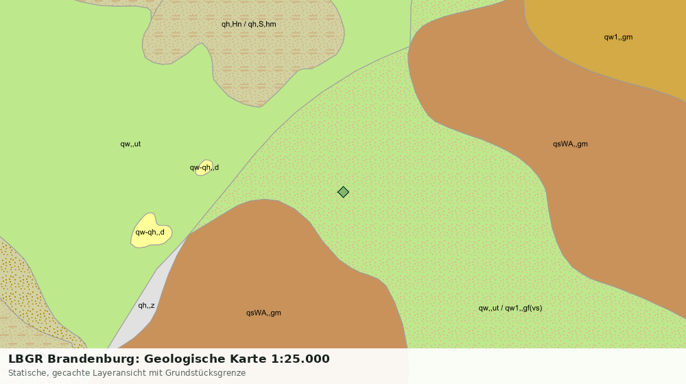 Statische Kartenansicht: LBGR Brandenburg: Geologische Karte 1:25.000