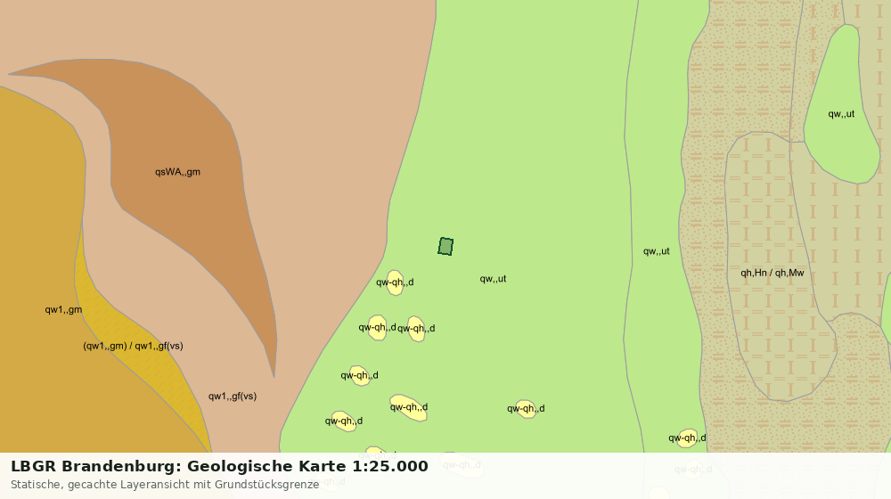 Statische Kartenansicht: LBGR Brandenburg: Geologische Karte 1:25.000
