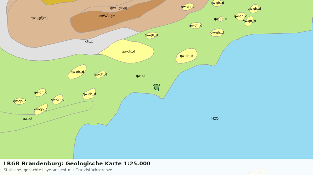 Statische Kartenansicht: LBGR Brandenburg: Geologische Karte 1:25.000