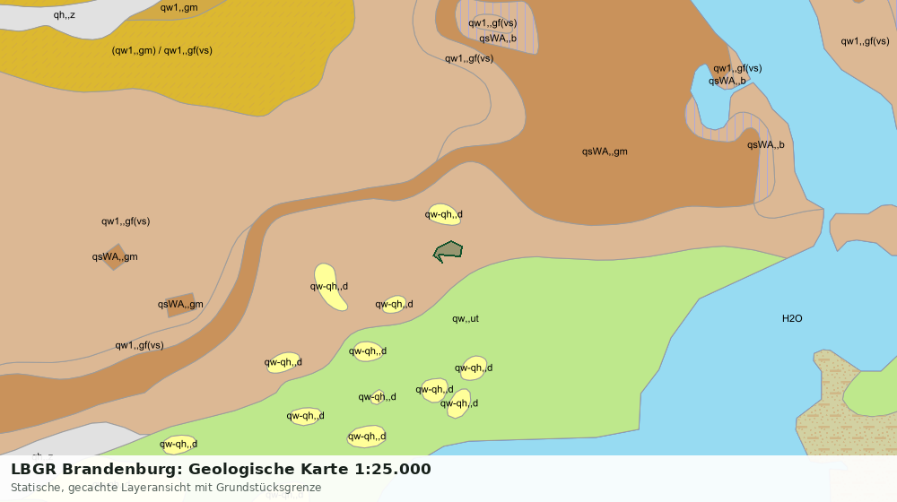 Statische Kartenansicht: LBGR Brandenburg: Geologische Karte 1:25.000