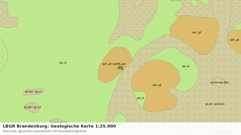 Statische Kartenansicht: LBGR Brandenburg: Geologische Karte 1:25.000