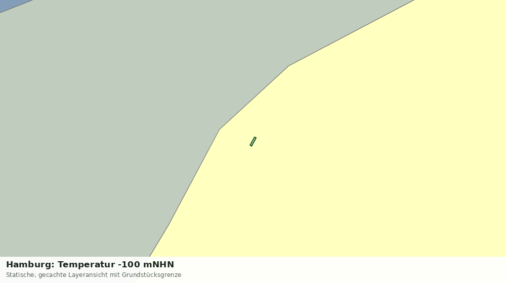 Statische Kartenansicht: Hamburg: Temperatur -100 mNHN