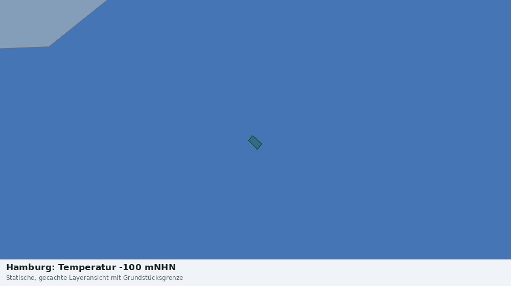 Statische Kartenansicht: Hamburg: Temperatur -100 mNHN