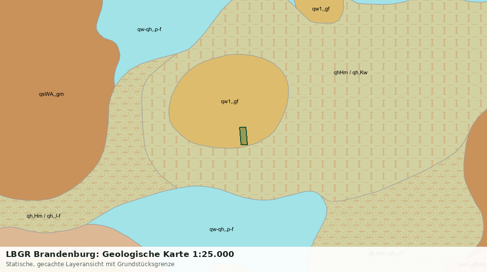 Statische Kartenansicht: LBGR Brandenburg: Geologische Karte 1:25.000