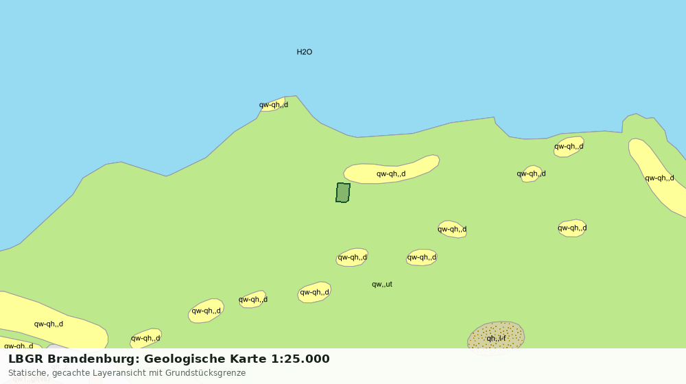 Statische Kartenansicht: LBGR Brandenburg: Geologische Karte 1:25.000
