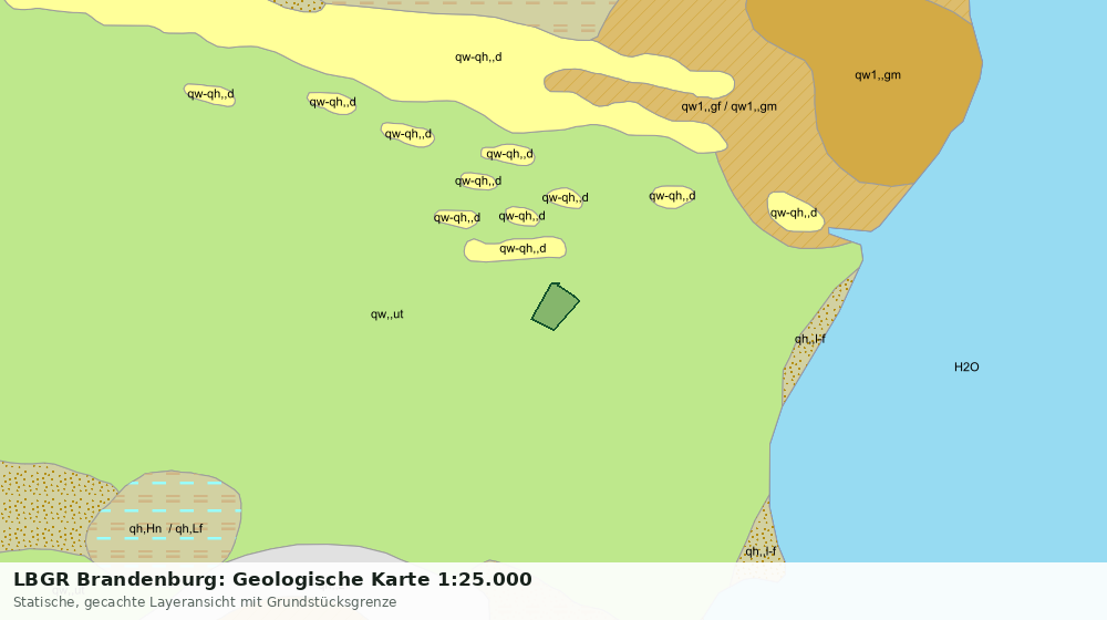 Statische Kartenansicht: LBGR Brandenburg: Geologische Karte 1:25.000