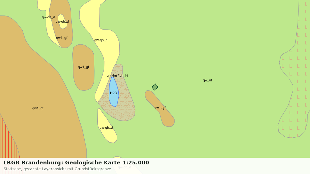 Statische Kartenansicht: LBGR Brandenburg: Geologische Karte 1:25.000