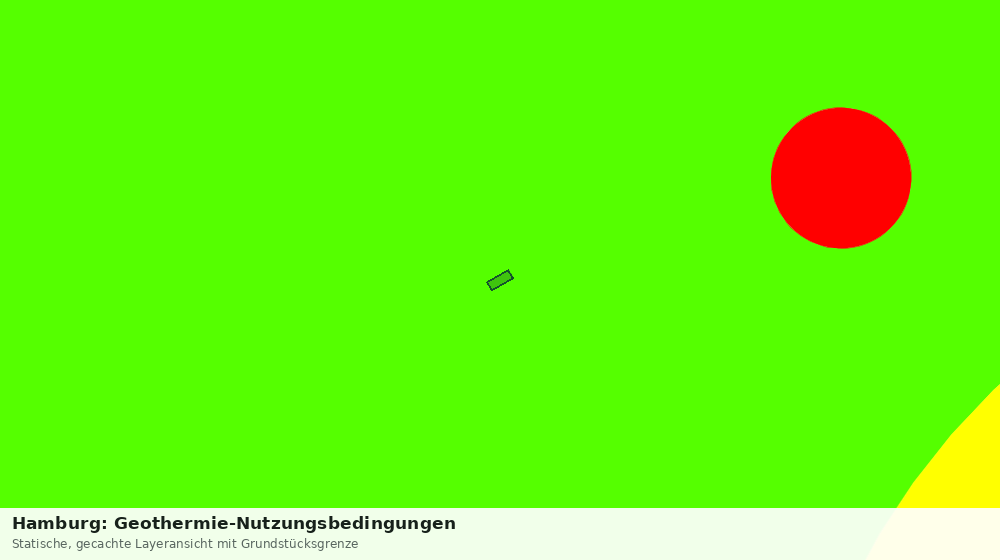 Statische Kartenansicht: Hamburg: Geothermie-Nutzungsbedingungen