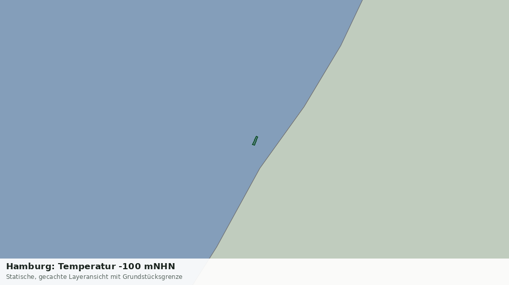 Statische Kartenansicht: Hamburg: Temperatur -100 mNHN