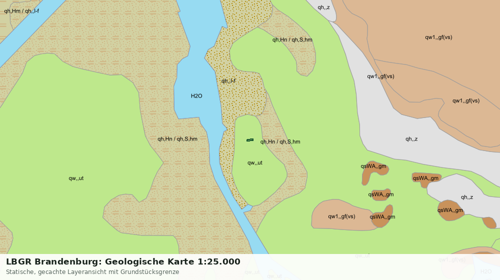 Statische Kartenansicht: LBGR Brandenburg: Geologische Karte 1:25.000