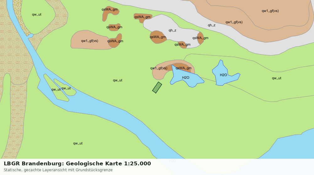 Statische Kartenansicht: LBGR Brandenburg: Geologische Karte 1:25.000