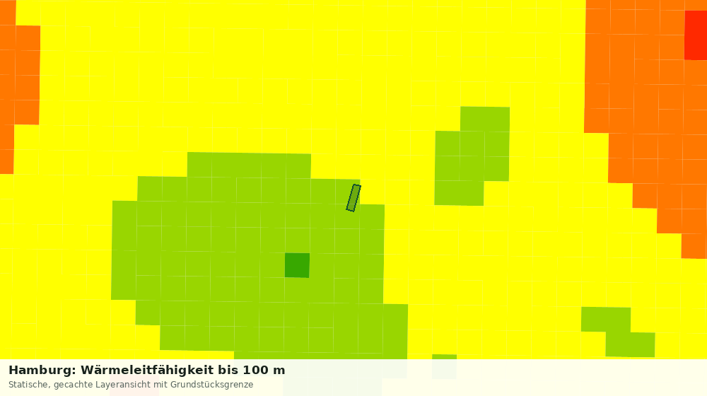 Statische Kartenansicht: Hamburg: Wärmeleitfähigkeit bis 100 m