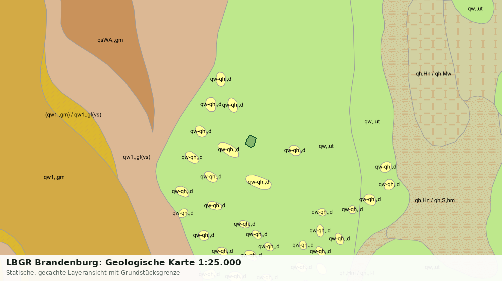Statische Kartenansicht: LBGR Brandenburg: Geologische Karte 1:25.000
