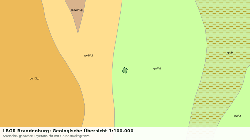 Statische Kartenansicht: LBGR Brandenburg: Geologische Übersicht 1:100.000