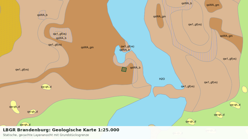Statische Kartenansicht: LBGR Brandenburg: Geologische Karte 1:25.000