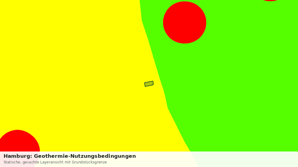 Statische Kartenansicht: Hamburg: Geothermie-Nutzungsbedingungen