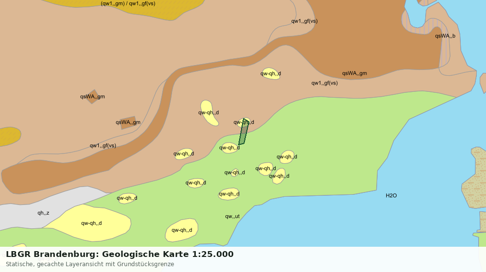 Statische Kartenansicht: LBGR Brandenburg: Geologische Karte 1:25.000