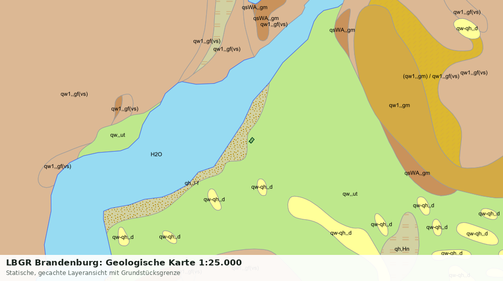 Statische Kartenansicht: LBGR Brandenburg: Geologische Karte 1:25.000