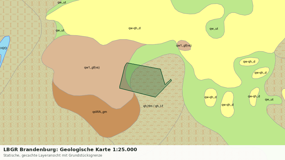 Statische Kartenansicht: LBGR Brandenburg: Geologische Karte 1:25.000