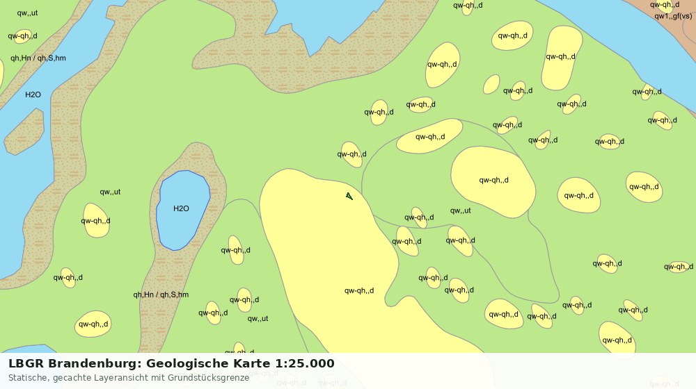 Statische Kartenansicht: LBGR Brandenburg: Geologische Karte 1:25.000