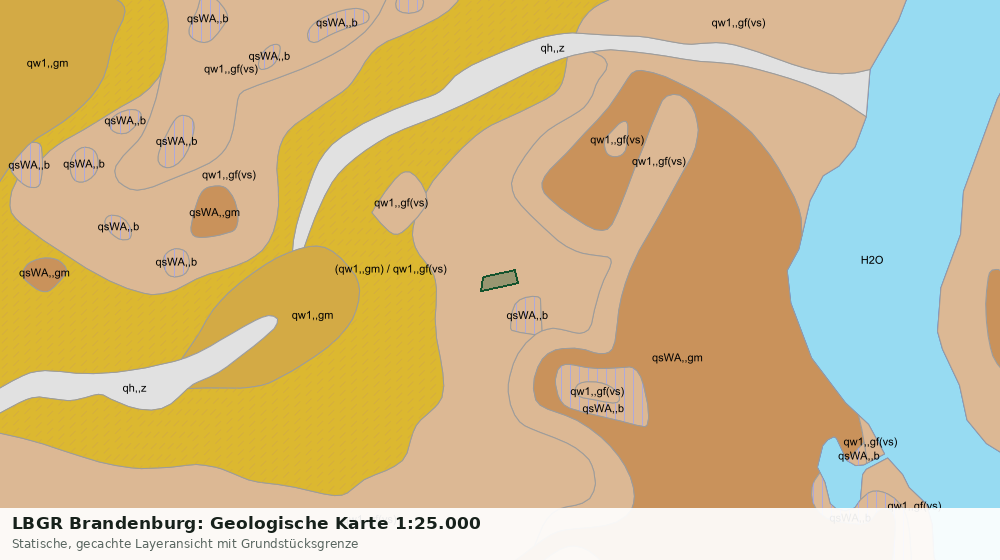 Statische Kartenansicht: LBGR Brandenburg: Geologische Karte 1:25.000