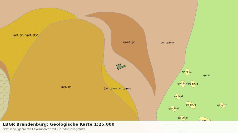 Statische Kartenansicht: LBGR Brandenburg: Geologische Karte 1:25.000