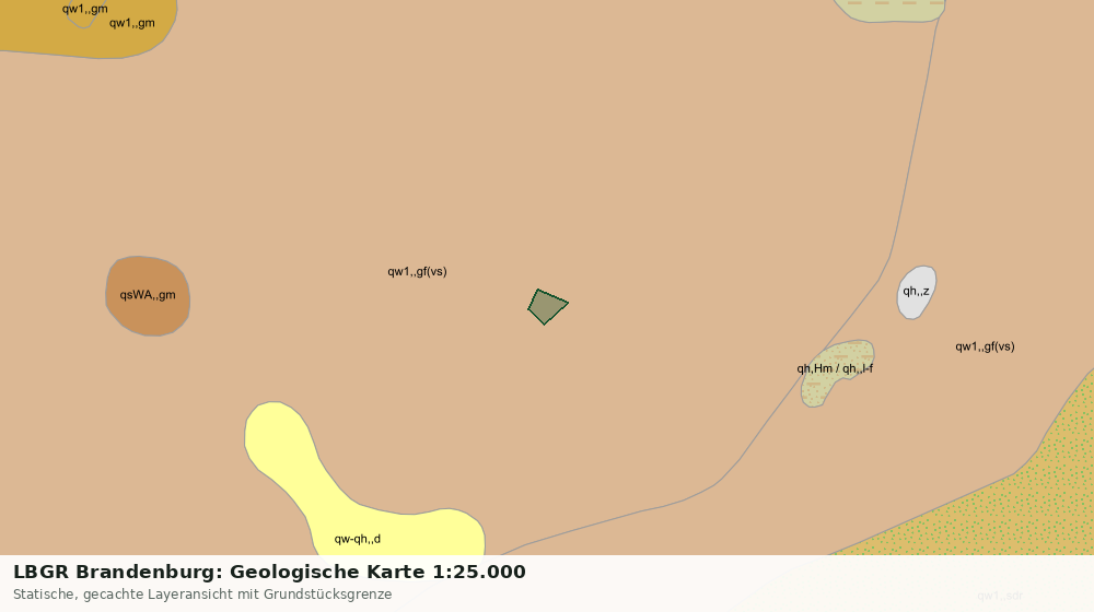Statische Kartenansicht: LBGR Brandenburg: Geologische Karte 1:25.000